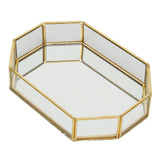 Octagonal Storage Box Mini Gold Geometry Jewelry Necklace Dessert Basket with Flannel 20x14x4cm In Australia - Darrahopens