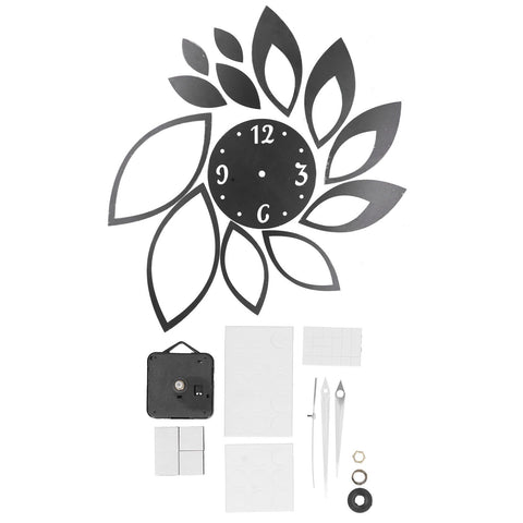 DIY Mirror Wall Clock Stickers Modern Decor for Home Living Room Background StickerBlack In Australia - Darrahopens