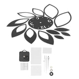 DIY Mirror Wall Clock Stickers Modern Decor for Home Living Room Background StickerBlack In Australia - Darrahopens