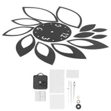 DIY Mirror Wall Clock Stickers Modern Decor for Home Living Room Background StickerBlack