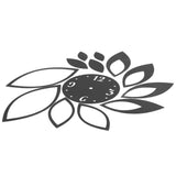 DIY Mirror Wall Clock Stickers Modern Decor for Home Living Room Background StickerBlack