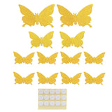 12Pcs/Set 3‑Dimensional Sticker Simulation Flash Wallpaper Living Room Wedding Wall Art for HomeShiny Gold In Australia - Darrahopens
