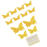 12Pcs/Set 3‑Dimensional Sticker Simulation Flash Wallpaper Living Room Wedding Wall Art for HomeShiny Gold In Australia - Darrahopens