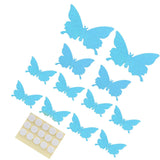 12Pcs/Set 3‑Dimensional Sticker Simulation Flash Wallpaper Living Room Wedding Wall Art for HomeShiny Blue