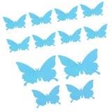 12Pcs/Set 3‑Dimensional Sticker Simulation Flash Wallpaper Living Room Wedding Wall Art for HomeShiny Blue
