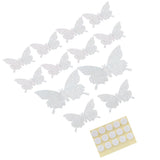 12Pcs/Set 3‑Dimensional Sticker Simulation Flash Wallpaper Living Room Wedding Wall Art for HomeShiny Silver In Australia - Darrahopens