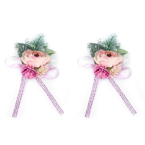 2Pcs Wedding Bridal Corsage Bridesmaid Wrist Flower for Wedding Party AnniversaryPink In Australia - Darrahopens