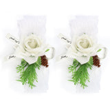 2Pcs Bridesmaid Silk Wrist Flower Bridal Corsage Wedding Ceremony Decoration SupplyWhite In Australia - Darrahopens