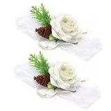 2Pcs Bridesmaid Silk Wrist Flower Bridal Corsage Wedding Ceremony Decoration SupplyWhite In Australia - Darrahopens