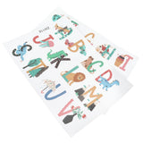 Animals Plants English Letters Pattern Wall Sticker Wall Decals for Kids Room Decor In Australia - Darrahopens