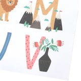 Animals Plants English Letters Pattern Wall Sticker Wall Decals for Kids Room Decor