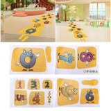 Innovative Stickers Number Jumping Grid Ground Decals for Home Nursery Kindergarten