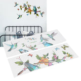 Colorful Butterflies Birds Tree Branch Pattern Wall Sticker Self Adhesive Wallpaper Room Decor