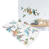 Colorful Butterflies Birds Tree Branch Pattern Wall Sticker Self Adhesive Wallpaper Room Decor