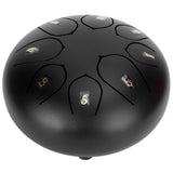 6in Tongue Drum 8‑Tones Ethereal Hand Pan Drums with Drumstick Percussion InstrumentBlack