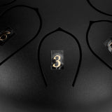 6in Tongue Drum 8‑Tones Ethereal Hand Pan Drums with Drumstick Percussion InstrumentBlack