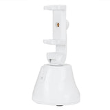 360 Degree Rotating Ballhead Smart Face Object Tracking Phone Camera Bracket Holder for Live StreamingWhite