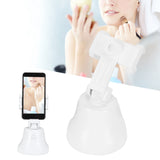 360 Degree Rotating Ballhead Smart Face Object Tracking Phone Camera Bracket Holder for Live StreamingWhite