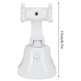 360 Degree Rotating Ballhead Smart Face Object Tracking Phone Camera Bracket Holder for Live StreamingWhite