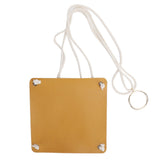 Hanging Planter Holder PU Leather Base Cotton Rope Net Flowerpot Hanging Basket for GardeningYellow 20cm In Australia - Darrahopens