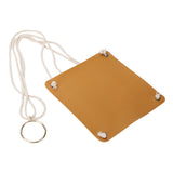 Hanging Planter Holder PU Leather Base Cotton Rope Net Flowerpot Hanging Basket for GardeningYellow 20cm In Australia - Darrahopens