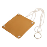 Hanging Planter Holder PU Leather Base Cotton Rope Net Flowerpot Hanging Basket for GardeningYellow 20cm