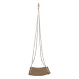 Hanging Planter Holder PU Leather Base Cotton Rope Net Flowerpot Hanging Basket for GardeningYellow 20cm