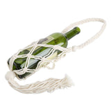 Wine Bottle Holder Bohemian Style Hand Knitting Cotton Rope Bottles Storage Hanging BagBeige In Australia - Darrahopens