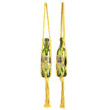 Wine Bottle Holder Bohemian Style Hand Knitting Cotton Rope Bottles Storage Hanging BagYellow