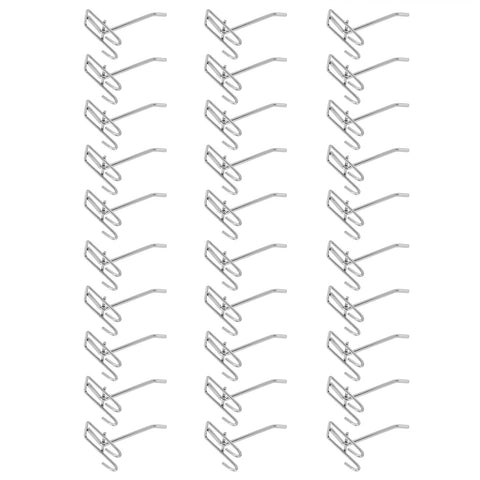30pcs Supermarket Hook Iron Grid Shelf Hook Jewelry Display Shelf Hook 3.5mm Thickness10cm / 3.9in Long