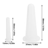 4Pcs Silicone Massage Cup Moisture Absorption Jar Face Cupping Cup Body Health CareWhite 2 Large 2 Small