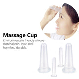 4Pcs Silicone Massage Cup Moisture Absorption Jar Face Cupping Cup Body Health CareWhite 2 Large 2 Small