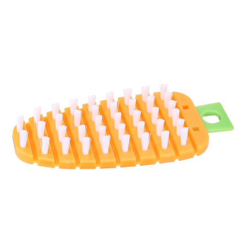 Carrot Shape Vegetable Brush Potato Scrubbing Brush Fruit Cleaner Kitchen ScrubberOrange In Australia - Darrahopens