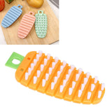 Carrot Shape Vegetable Brush Potato Scrubbing Brush Fruit Cleaner Kitchen ScrubberOrange