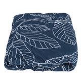 Blue Leaves Soft Elastic Sofa Cover Washable Sofa Slipcover Furniture Protector for Home2 Seater In Australia - Darrahopens
