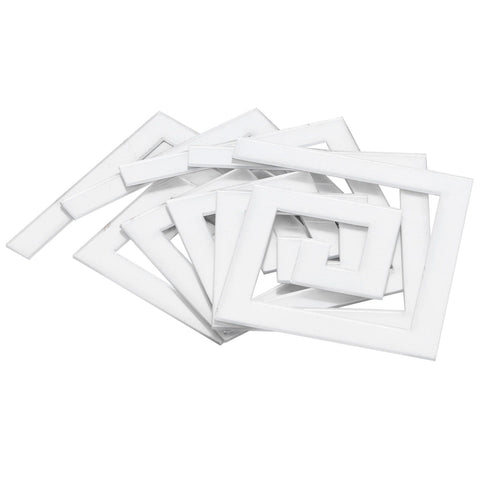 10Pcs 5x5CM DIY Waist Line Mirror Sticker Modern Acrylic Wall Stickers for Living RoomSilver In Australia - Darrahopens
