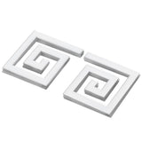 10Pcs 5x5CM DIY Waist Line Mirror Sticker Modern Acrylic Wall Stickers for Living RoomSilver