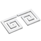 10Pcs 5x5CM DIY Waist Line Mirror Sticker Modern Acrylic Wall Stickers for Living RoomSilver