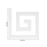 10Pcs 5x5CM DIY Waist Line Mirror Sticker Modern Acrylic Wall Stickers for Living RoomSilver