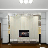 10Pcs 5x5CM DIY Waist Line Mirror Sticker Modern Acrylic Wall Stickers for Living RoomSilver