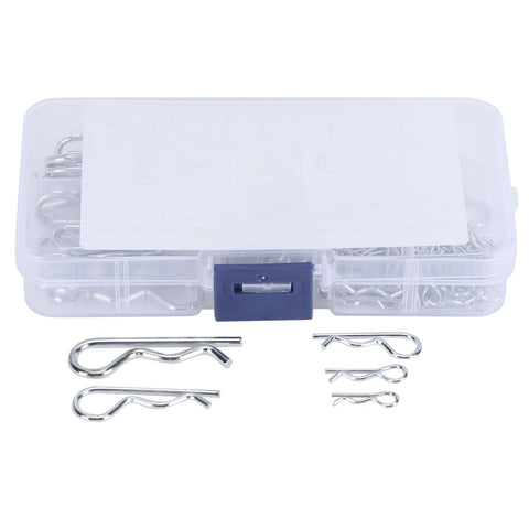 100Pcs R Cotter Pins Tractor Pin Clips with Plastic Box Assortment Kit Fastener Clip Set In Australia - Darrahopens