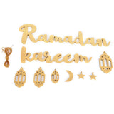 Wooden Hanging Plaque Sign Pendant Ornament Wall DIY Letter Wall Ornaments Home DecorationGold In Australia - Darrahopens