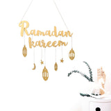 Wooden Hanging Plaque Sign Pendant Ornament Wall DIY Letter Wall Ornaments Home DecorationGold