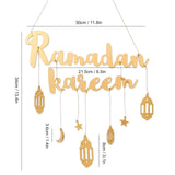 Wooden Hanging Plaque Sign Pendant Ornament Wall DIY Letter Wall Ornaments Home DecorationGold