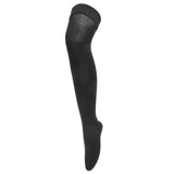 Women Yoga Socks Non Slip Warm Thigh High Stockings for Fitness Latin Dance Sports Black