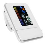 Indoor Projection LED Clock Thermometer Hygrometer Weather Forecast Snooze Perpetual CalendarWhite