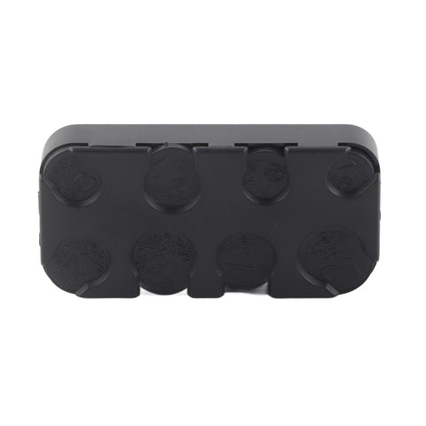 Rectangle Euro Coin Dispenser Plastic Coin Holders Storage Box Organizer Car Use