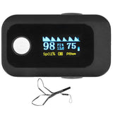 Fingertip Pulse Oximeter LED Screen Blood Oxygen Saturation Monitor with Lanyard Black In Australia - Darrahopens