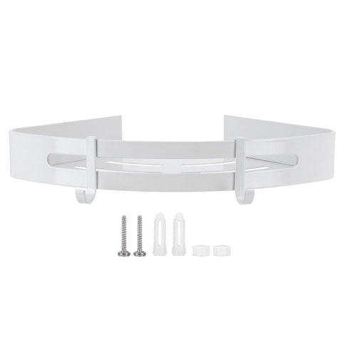 White Toilet Triangular Basket Hotel Bathroom Single Layer Aluminum Shelf for Bathroom