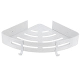 White Toilet Triangular Basket Hotel Bathroom Single Layer Aluminum Shelf for Bathroom